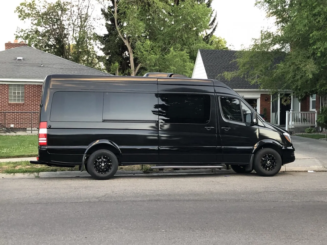 Black 12 Passenger Mercedes Party Bus for party bus rental