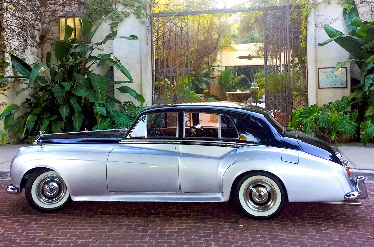 Silver 1957 Bentley SI exterior for wedding car rental