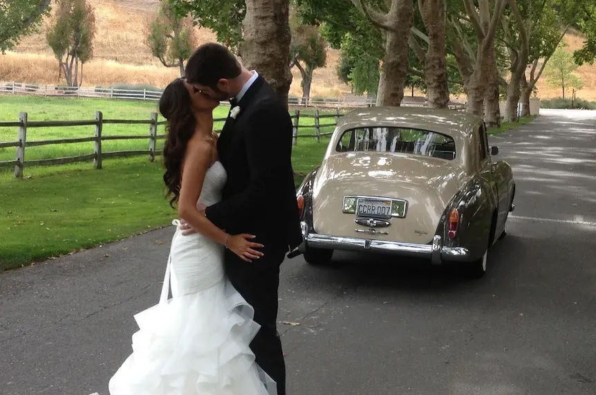 Gray 1963 Rolls Royce Silver Cloud III exterior, photo 3 for wedding car rental