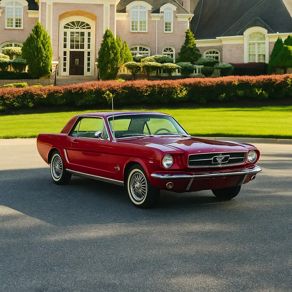 1965 Classic Mustang Cherry Red 1965 Classic Mustang Cherry Red for sports car rental