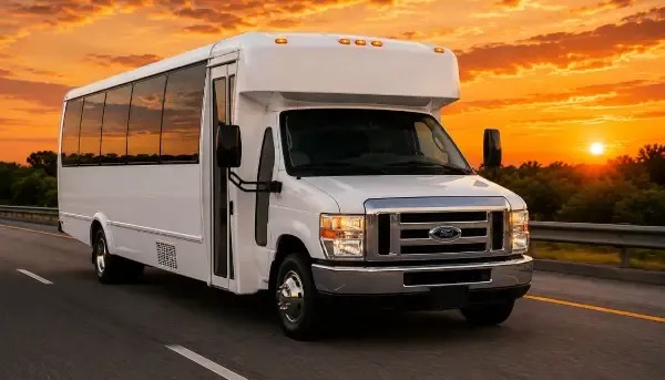White 20 Passenger Party Bus 20 Passenger Party Bus, white – for rent
