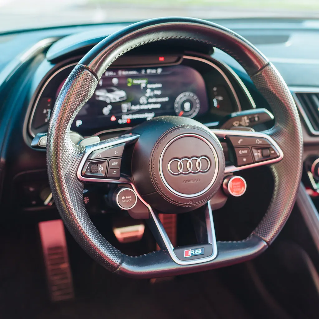 Silver 2022 Audi R8 V10 Spyder Iblis, photo 10 for sports car rental