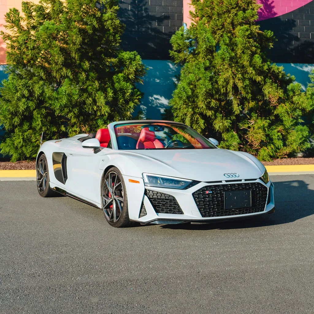 Silver 2022 Audi R8 V10 Spyder Iblis, photo 3 for sports car rental