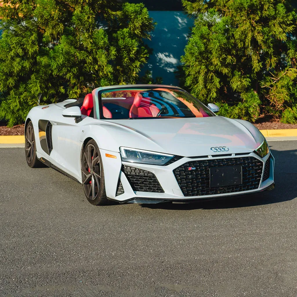 2022 Audi R8 V10 Spyder Iblis Silver 2022 Audi R8 V10 Spyder Iblis for sports car rental