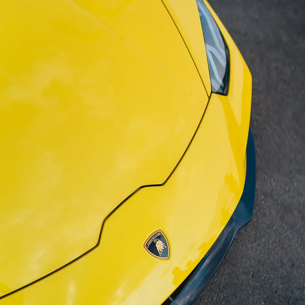 Gold 2022 Lamborghini Huracan EVO Giallo Orion, photo 10 for sports car rental