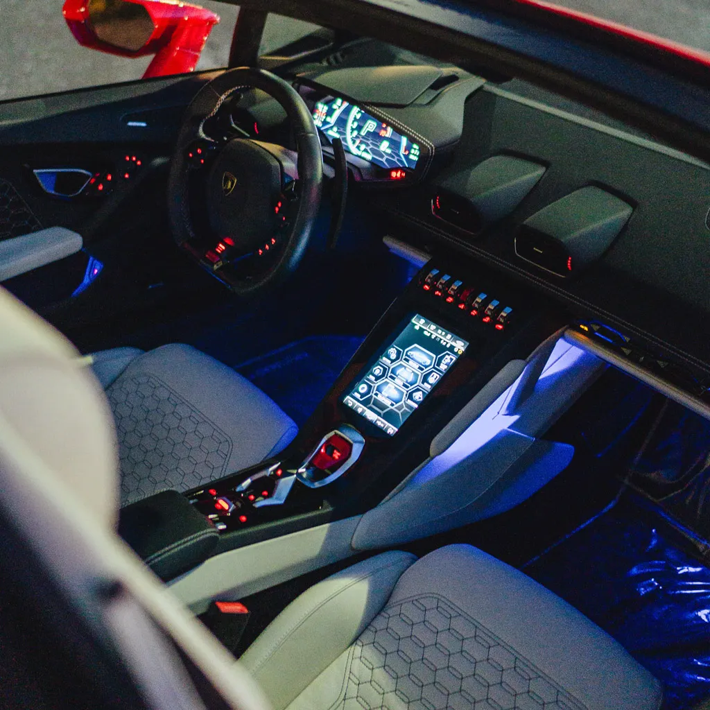 Red 2023 Lamborghini Huracan EVO Spyder, photo 10 for sports car rental