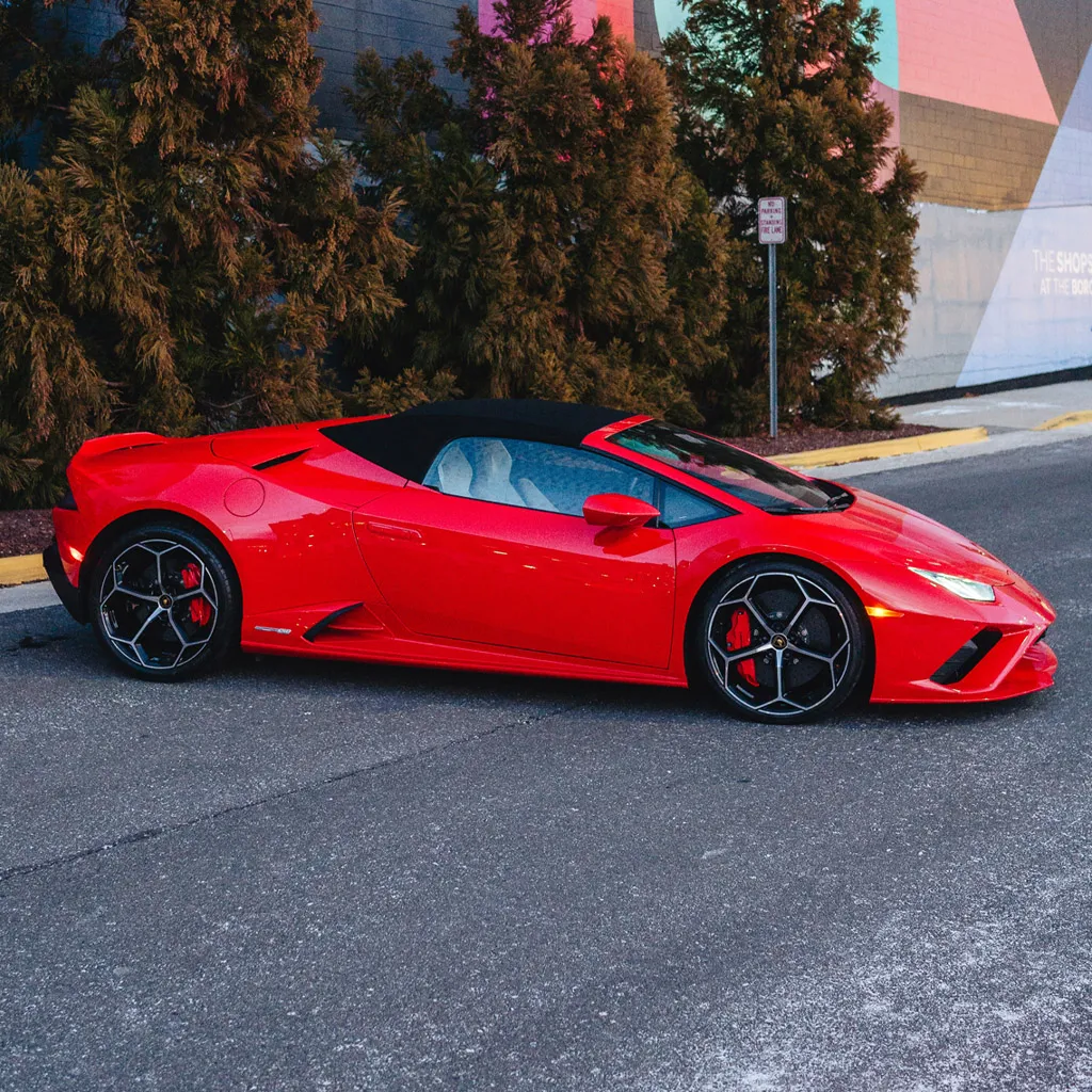 Red 2023 Lamborghini Huracan EVO SPYDER Fully Loaded, photo 5 for sports car rental