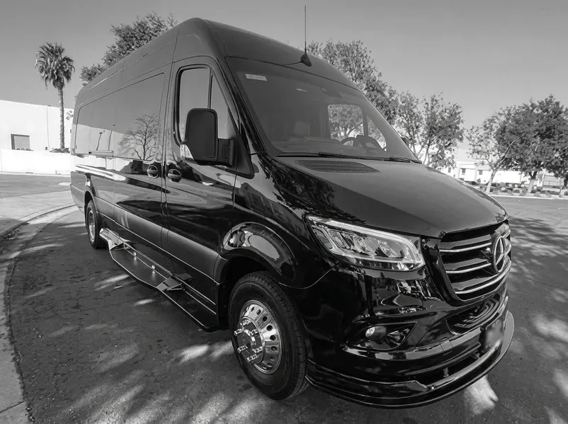 2024 Mercedes-Benz 14 Passenger Party Bus, black – for rent