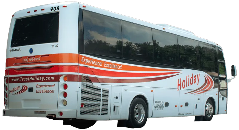 30 Passenger Mini Motorcoach exterior for charter bus rental