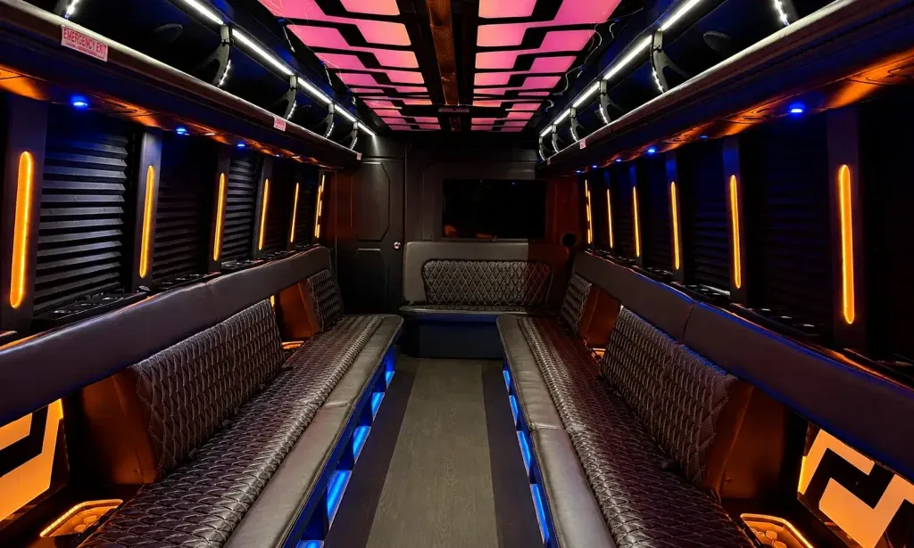 Black 38 Pax Party Bus for party bus rental