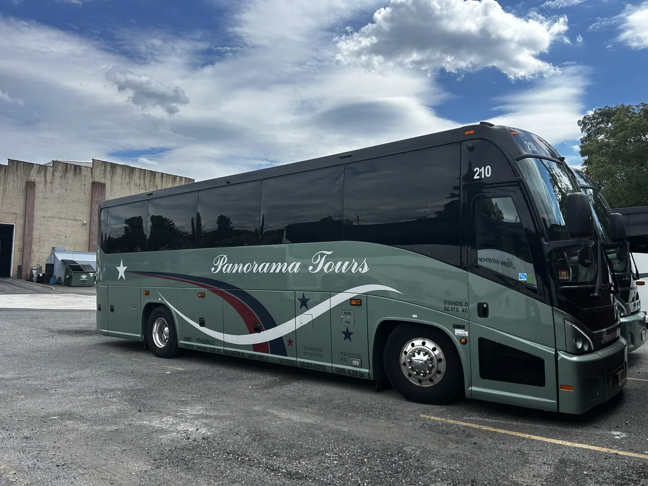 Green 40 Passenger Luxury Coach for charter bus rental Green 40 Passenger Luxury Coach for charter bus rental