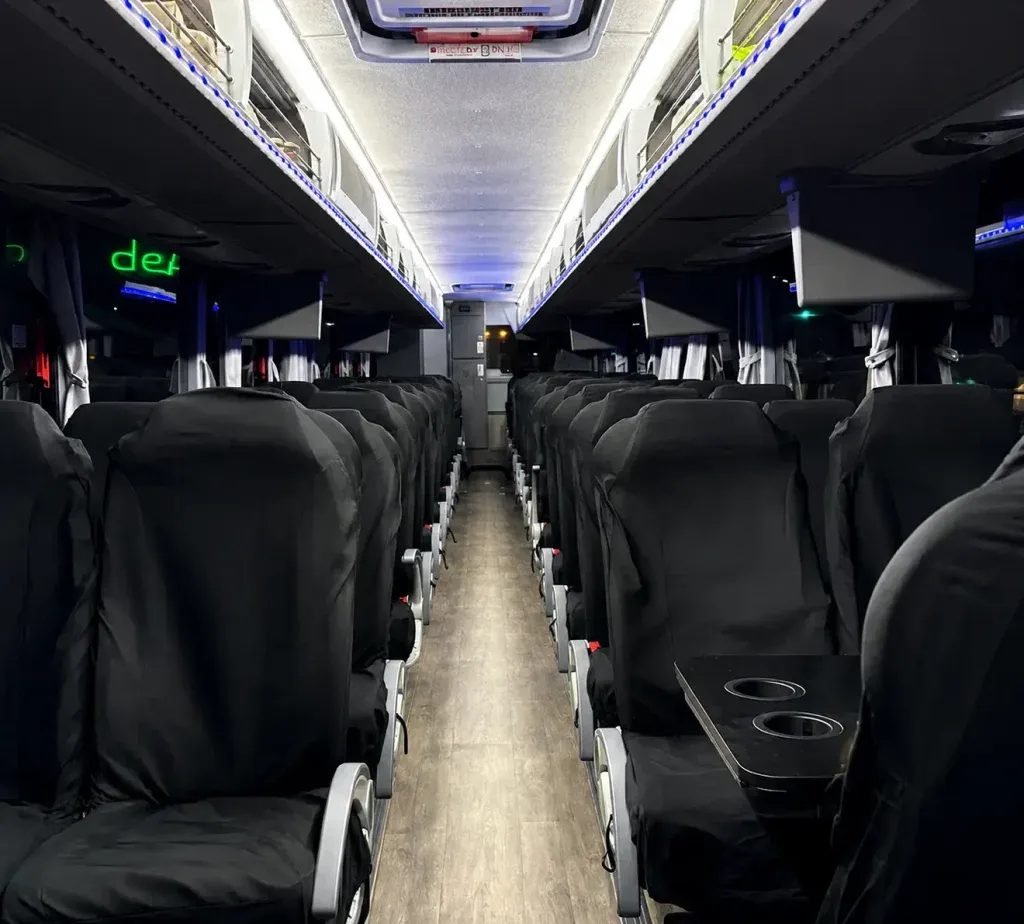 50 Pax Motor Coach White 50 Pax Motor Coach for charter bus rental
