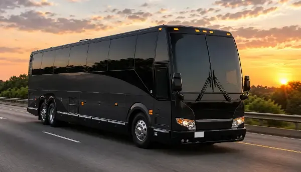 55 Passenger Motor Coach, black – for rent