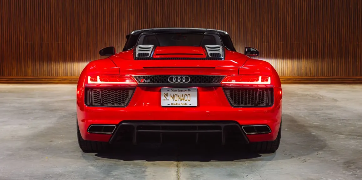Red Audi R8 exterior, photo 4 for sports car rental