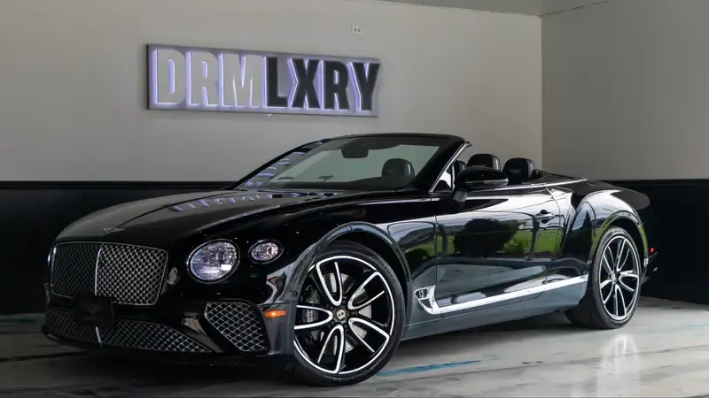 Black Bentley Continental GTC for exotic car rental Black Bentley Continental GTC for exotic car rental