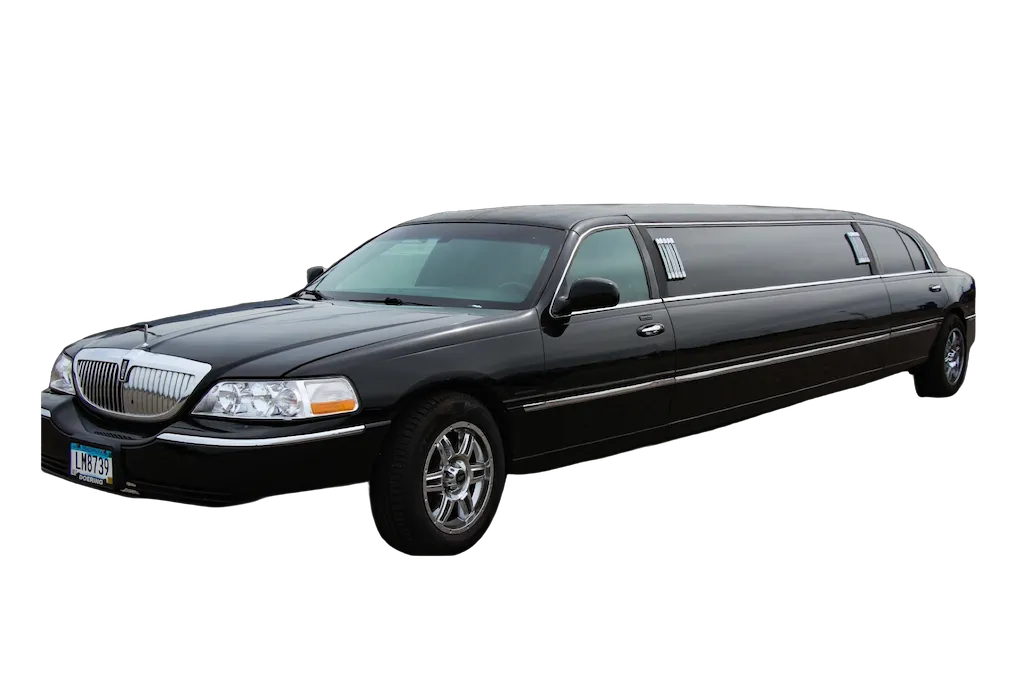 Black Lincoln Town Car Stretch Limousine for limo rental