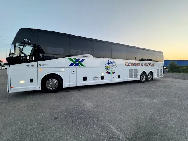 56 Passenger Charter Bus White 56 Passenger Charter Bus for charter bus rental