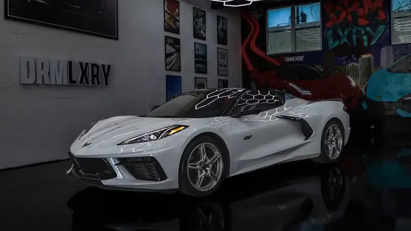 Chevrolet Corvette Stingray Convertible — White Chevrolet Corvette Stingray Convertible — White for sports car rental