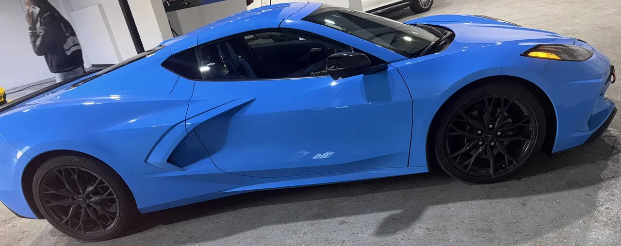 Blue Corvette exterior for sports car rental