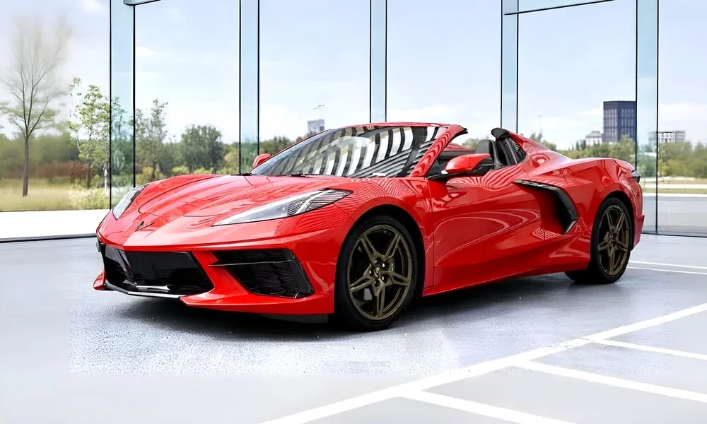 Red Corvette Convertible Corvette Convertible, red – for rent