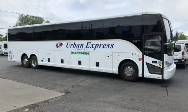 European Style 56 Passengers Coach, white – for rent