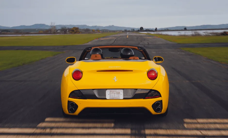Yellow Ferrari California Convertible, photo 2 for exotic car rental