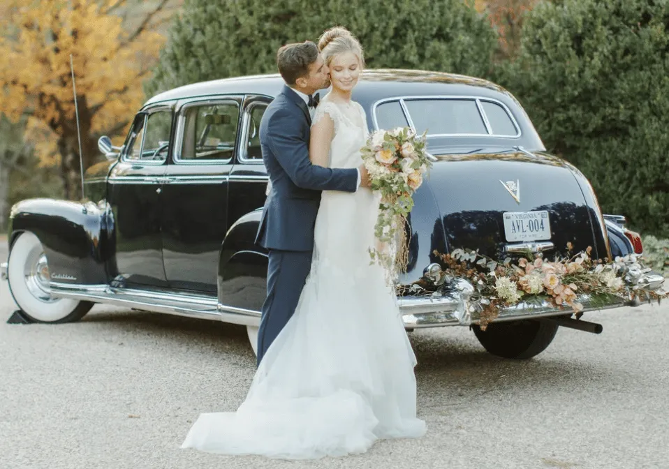 Fleetwood Cadillac Blue Fleetwood Cadillac for wedding car rental