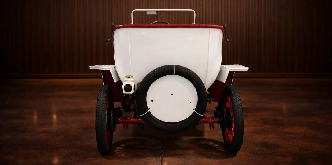 White Ford Model T Speedster 1912 Vintage exterior, photo 4 for wedding car rental