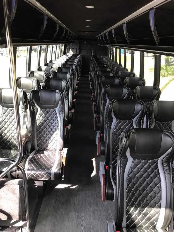Freightliner Luxury Coach interior for charter bus rental