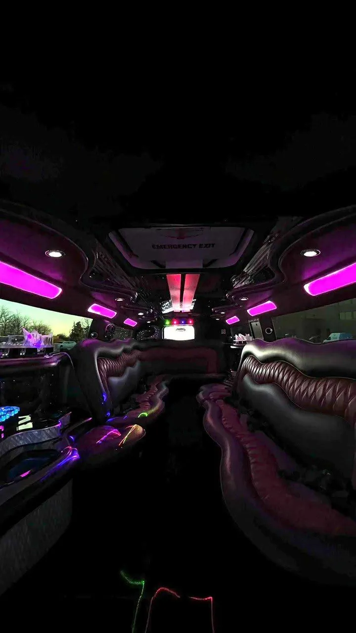 Hummer H2 limo interior for limo rental Hummer H2 limo interior for limo rental