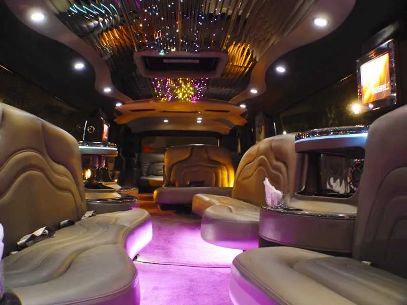Hummer Limo interior for limo rental