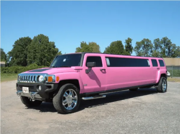 Pink Hummer Limousine Hummer Limousine, pink – tinted windows