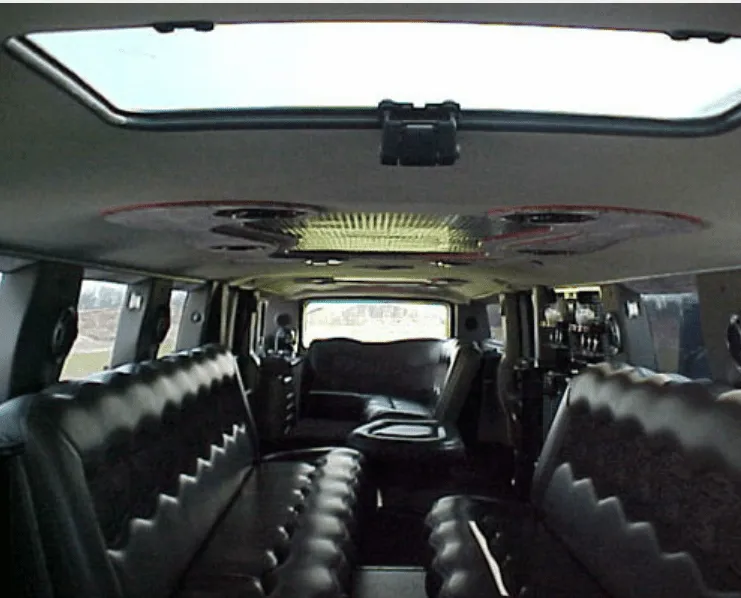 Hummer Limousine interior for limo rental