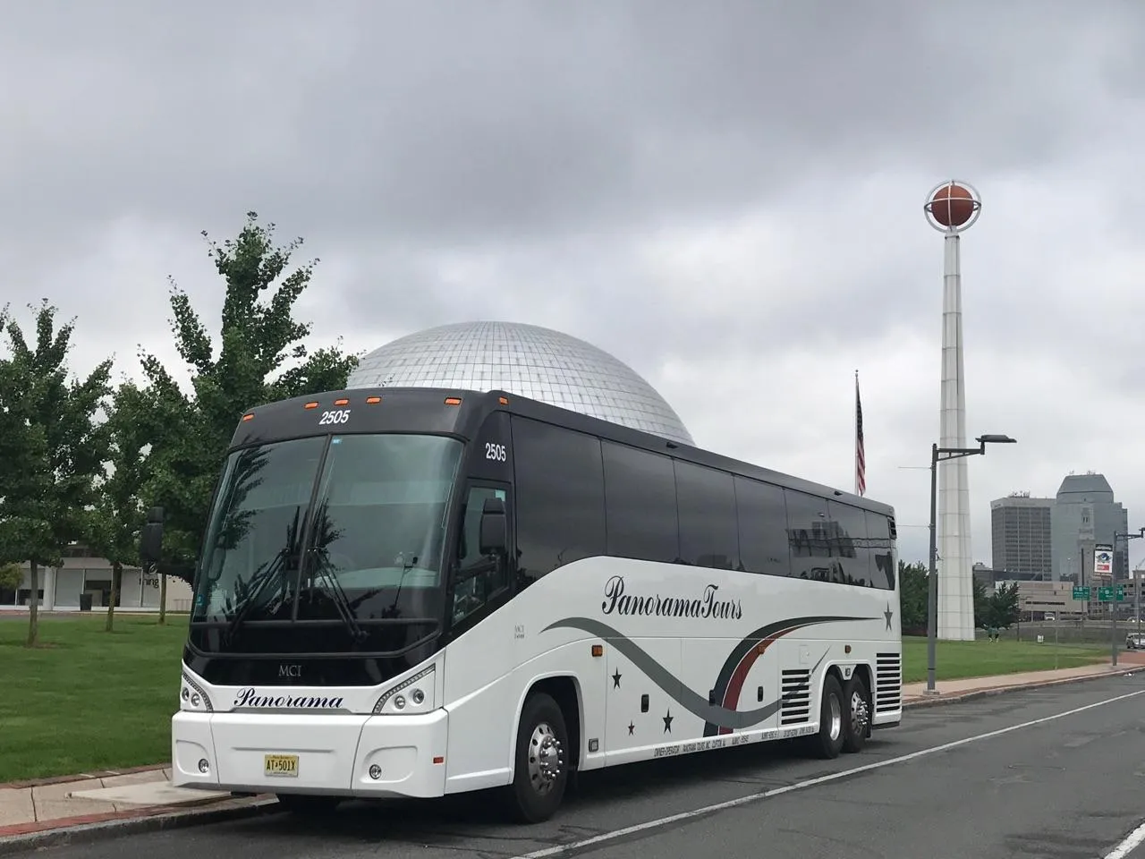 Luxury 56 Passenger Coach White Luxury 56 Passenger Coach for charter bus rental