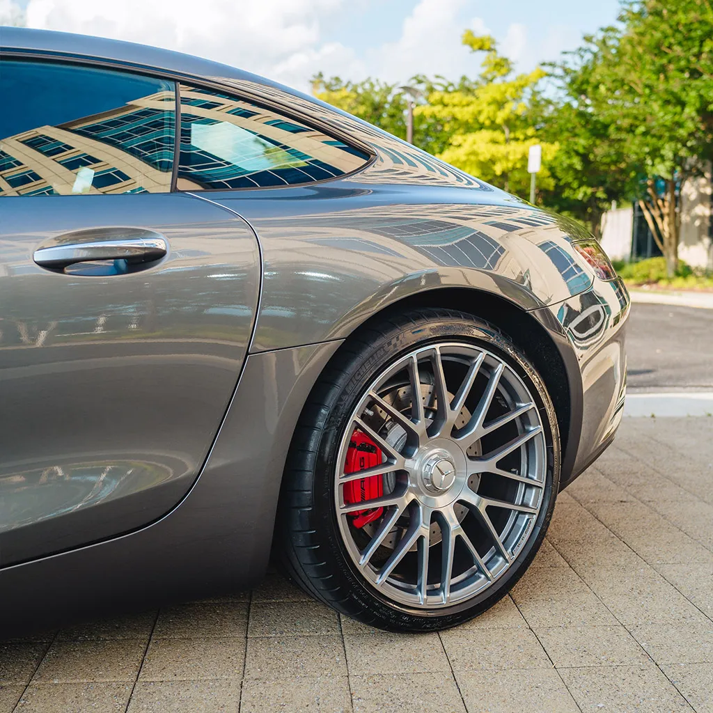 Silver Mercedes-AMG GTS Coupe, photo 8 for sports car rental