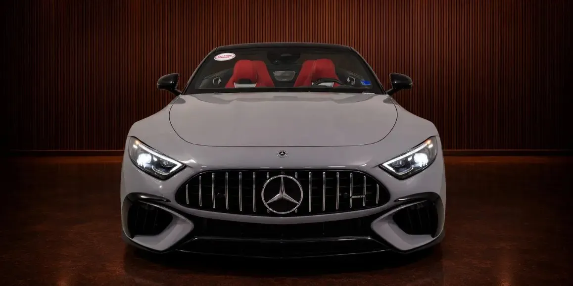 Silver Mercedes-AMG SL 63 exterior for sports car rental