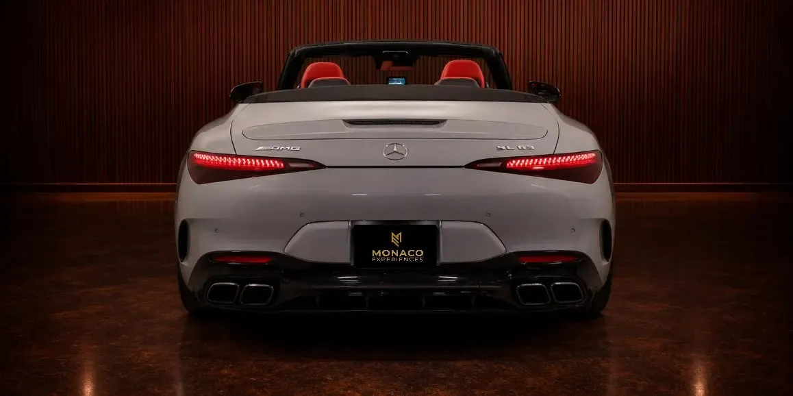 Silver Mercedes-AMG SL 63 exterior, photo 3 for sports car rental