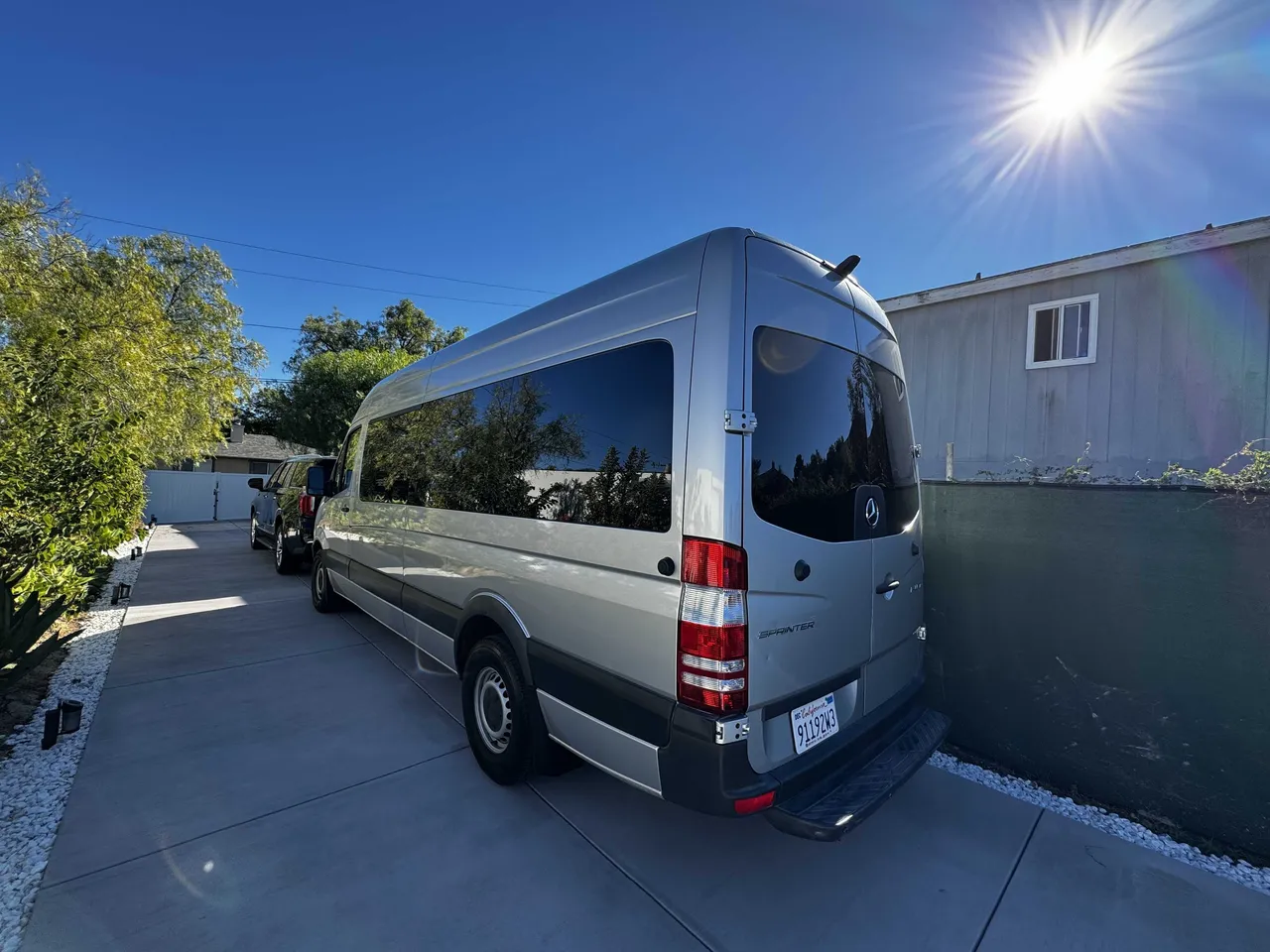 Silver Mercedes-Benz Sprinter Party Limousine Bus, photo 2 for party bus rental
