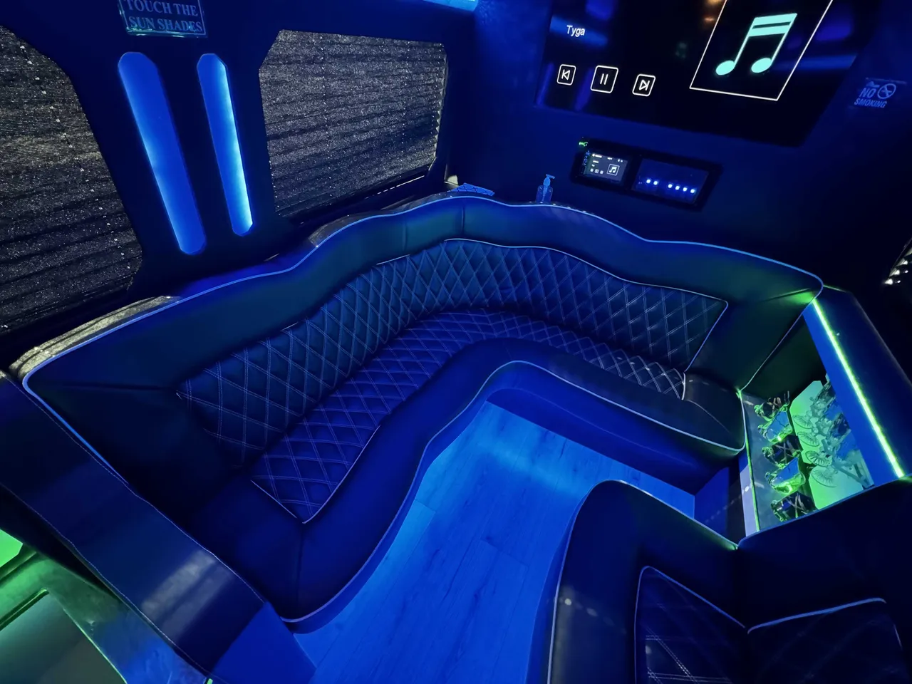 Silver Mercedes-Benz Sprinter Party Limousine Bus, photo 8 for party bus rental