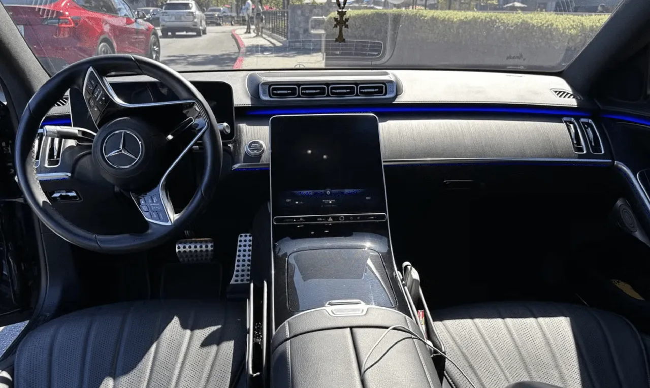 Mercedes S Class interior for wedding car rental