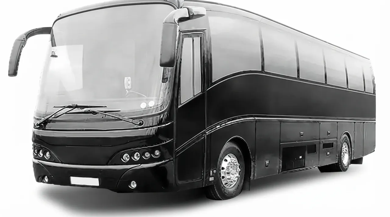 55 Passenger Motor Coach, black – for rent