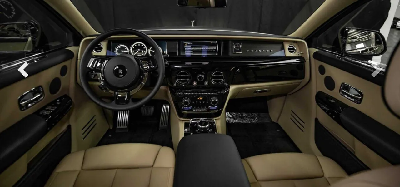 Rolls-Royce interior for wedding car rental