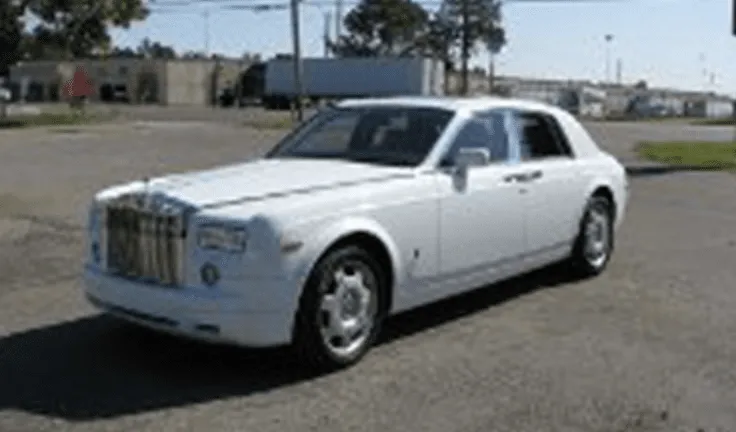 White Rolls Royce Phantom for wedding car rental