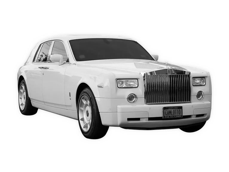 White Rolls Royce Phantom for wedding car rental