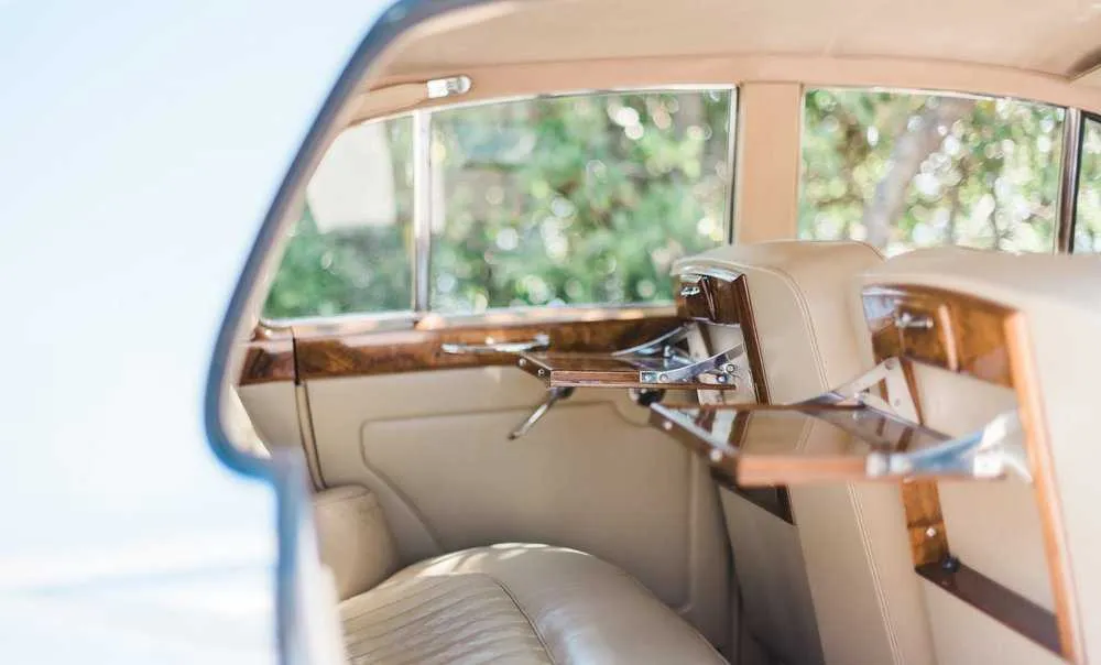 Vintage Rolls Royce 1959 interior for wedding car rental