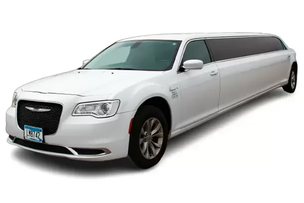 White Chrysler 300 Stretch Limousine for limo rental