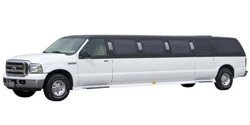 White Ford Excursion Limousine (2)